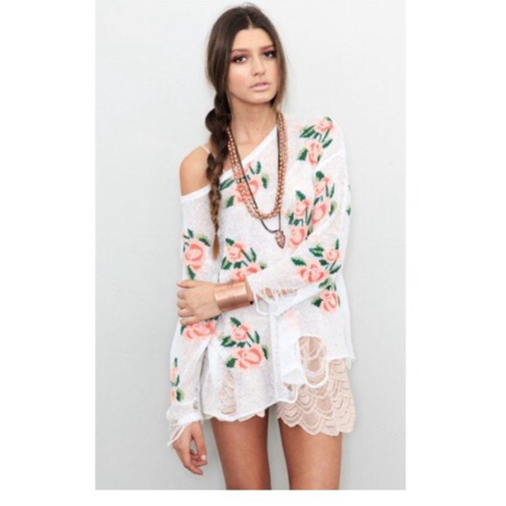 Wild fox White Label Prairie Rose Pullover